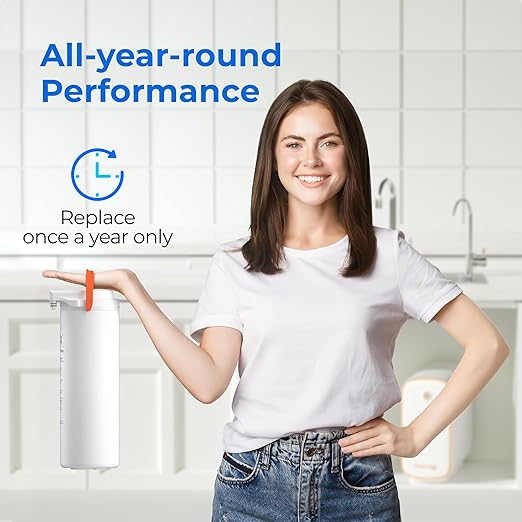 Waterdrop D4RF Filter, Replacement for D4 Under Sink Reverse Osmosis System, 1-Year Lifetime
