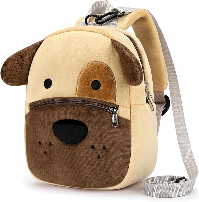mibasies Toddler Backpacks for Girls 2-4: Plush Backpack -3D Animal Cartoon Mini Travel Bag -10 inch Toddler Backpack Leash