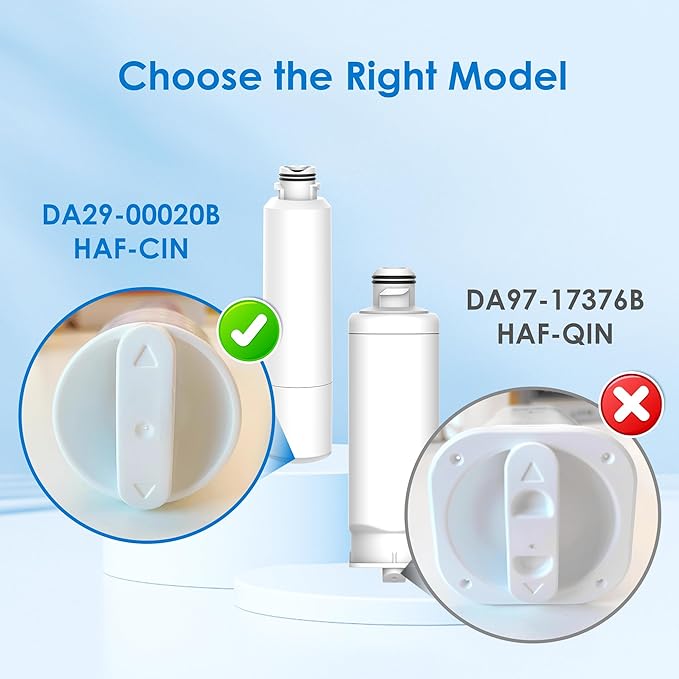 Waterdrop DA29-00020B Replacement for Samsung® Refrigerator Water Filter HAF-CIN/EXP, HAF-CIN, DA29-00020B-1, RF28HMEDBSR, RF263BEAESR, RS25J500DSR, RF263TEAESG, HDX FMS-2, DA97-08006A-1, 6 Pack