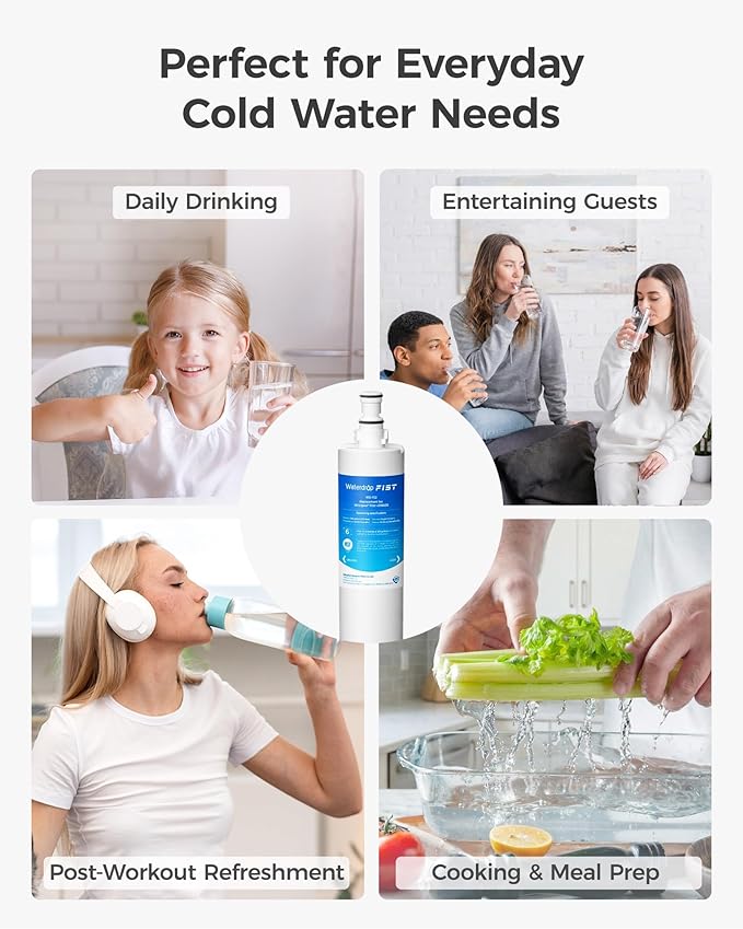 Waterdrop 4396508 Refrigerator Water Filter, Replacement for Whirlpool® 4396510, 4392857, Kenmore® 46-9010, NLC240V, EveryDrop® Filter 5, EDR5RXD1, 3 Filters (Package may vary)