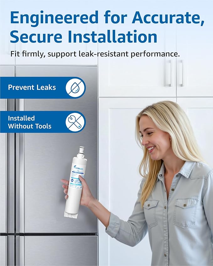 Filterlogic 4396508 Refrigerator Water Filter, Replacement for Whirlpool EDR5RXD1, EveryDrop Filter 5, PUR W10186668, NLC240V, 4396510, 4396508P, 4392857, WF-4396508, Pack of 3