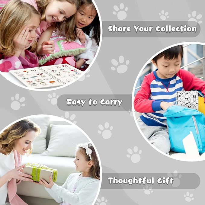 Reusable Sticker Book Collecting Album for Adults Sticker Storage Collection Notebook With 37 Sheets A5 Size Release Paper (Dog-3)