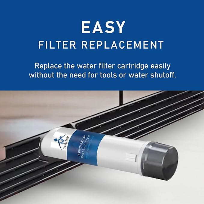 TEEHAY EDR3RXD1 Water Filter 3 Replacement, Compatible with Everydrop Filter 3, P1RFWB2, Whirlpool GS5SVAXVQ01, GD5DHAXVY03, GD5DHAXVQ03, GD5DHAXVB03, GC5SHEXNS02, GC5SHEXNS01, GC3CHAXNQ00, 3 Pack