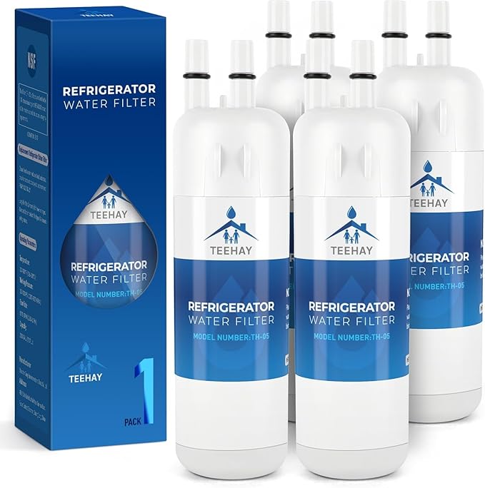 TEEHAY W10295370A Water Filter Replacement, Compatible with Whirlpool EDR1RXD1, EDR1RXD1B, EveryDrop Filter 1, W10295370, Whirlpool WHR1RXD1, KitchenAid KAD1RXD1, P8RFWB2L, P8WB2L, 4 Pack