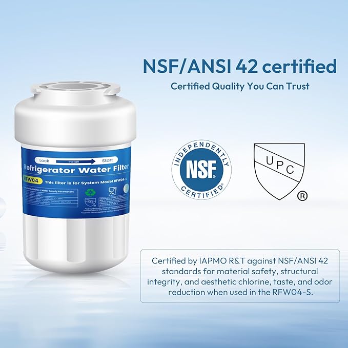 Water Filter Replacement for GE® MWF®, SmartWater® MWFP, MWFINT, MWFA, GWF, HDX FMG-1, 9991, GSE25GSHECSS, WFC1201, GSE25GSHECSS, WFC1201 Water Filter, 3 Pack