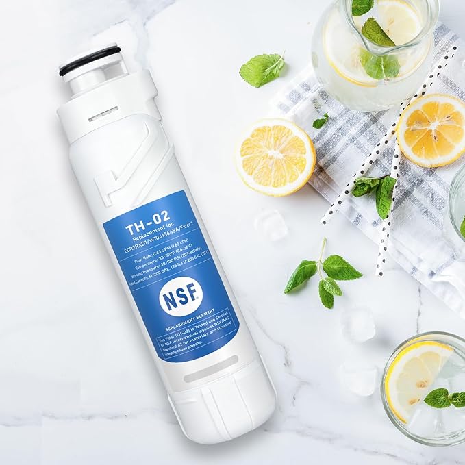 TEEHAY EDR2RXD1 Water Filter 2 Replacement, Compatible with Whirlpool W10413645A, P9KB2L, P9RFKB2L, Whirlpool WRX986SIHV, WRX986SIHZ, WRQC7836RZ, WRMF7736PZ, WRMF7736PV, WRF757SDHZ, 3 Pack