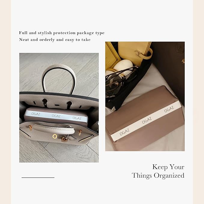 DGAZ Purse Pillow Shaper Insert,Luxury Handbag Tote Shapers, Memory Foam- Fits Birkin 20/25/30/35/40/45/50 Bag(Konjac purple,BK20)