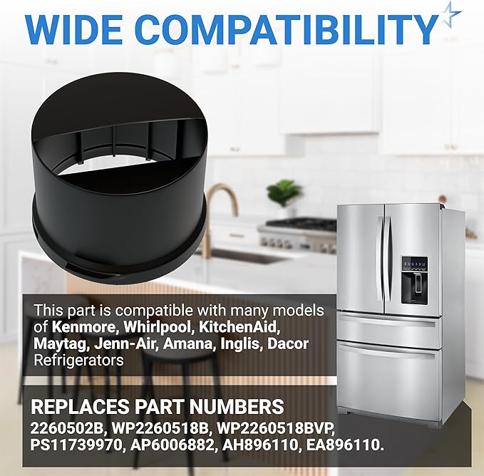 BlueStars 2260518B 2260502B Refrigerator Water Filter Cap – Compatible with Whirlpool & Kenmore Refrigerators - Replaces WP2260518B WP2260518BVP PS11739970 - PACK OF 2