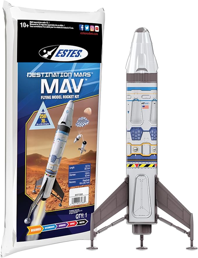 Estes Mav Flying Model Rocket Kit 7283 | Ready to Fly Beginner Rocket, Multi