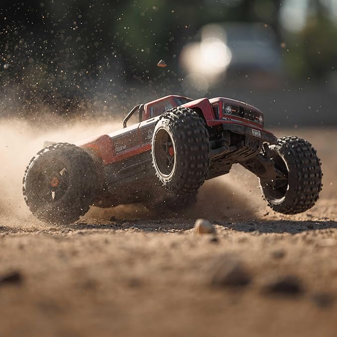 ARRMA RC Truck Outcast 4X4 4S BLX 1/10TH 4WD Stunt Truck RTR (Battery and Charger Not Included), Red, ARA4410V2T4