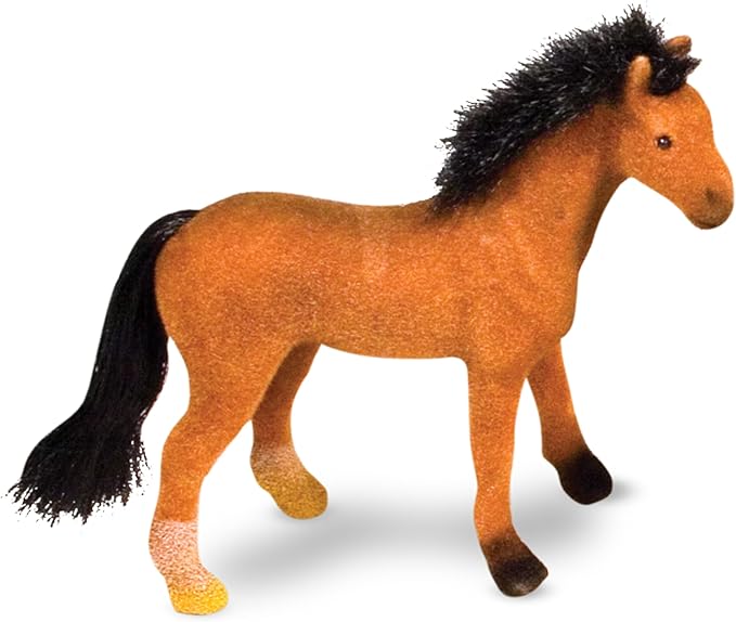 Melissa & Doug Pasture Pals - 12 Collectible Horses with Wooden Barn-Shaped Crate