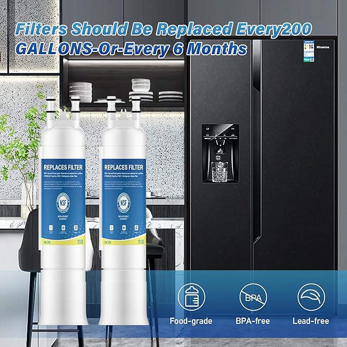 FPPWFU01 Water Filter Replacement, Compatible with FPPWFU01 Frigidaire Water Filter, Electrolux Gallery Water Filters, EPPWF01, PureAdvantage PWF-1, PurePour (2-piece)
