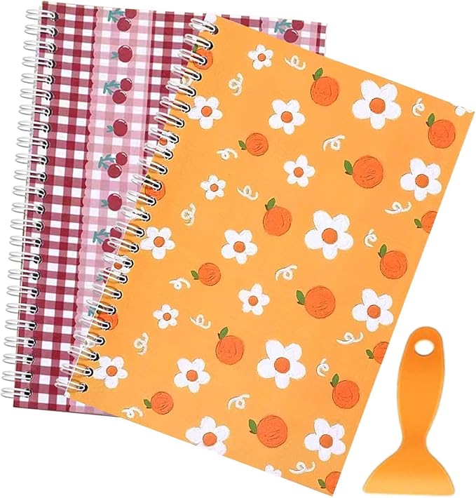 2 Pcs Sticker Book Collecting Album Reusable Sticker Organizer Storage Book for Stickers Collection A5 (64 Pages)