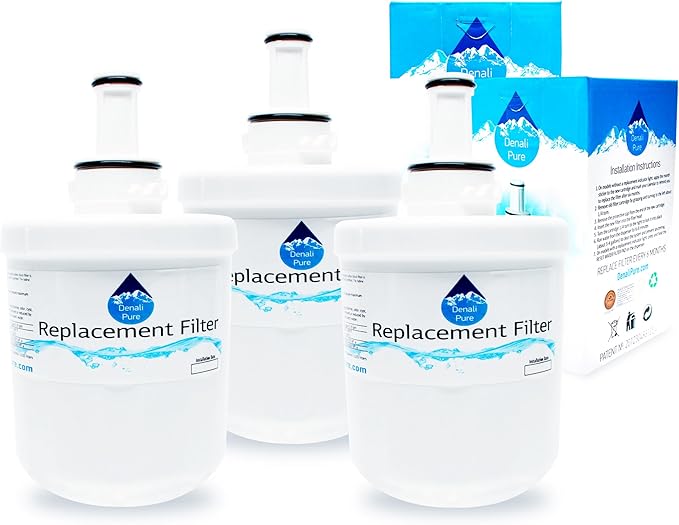 3-Pack Replacement for Samsung RS21HKLMR Refrigerator Water Filter - Compatible with Samsung DA29-00003G, Samsung DA29-00003B, Samsung DA29-00003A Fridge Water Filter Cartridge