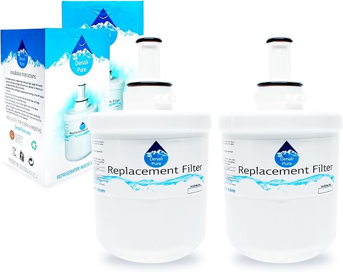 2-Pack Replacement for Samsung RFG298AABP Refrigerator Water Filter - Compatible with Samsung DA29-00003G, Samsung DA29-00003B, Samsung DA29-00003A Fridge Water Filter Cartridge