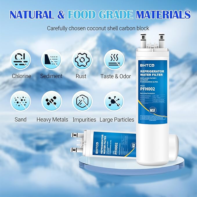 Water Filter Replacement for Frigidaire FGHS2631PF4A, FGHC2331PFAA, FGHC2331PFCA, FGHS2655PF5A, FGHC2331PF7, FGHS2631PF3, FGHF2366PFEA Refrigerator (3 Pack)