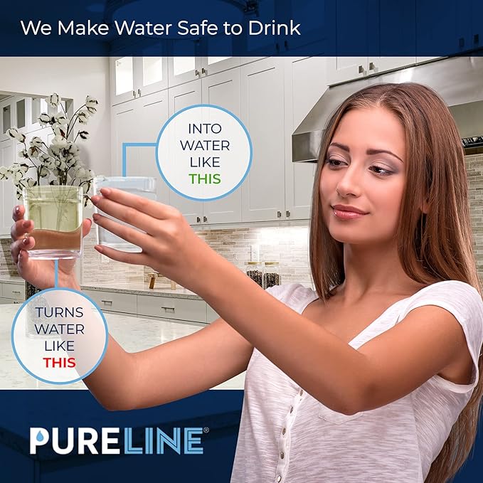 Pureline Replacement for Brita® Filter, Pitchers and Dispensers, Classic 35557, OB03, Mavea® 107007, Replacement for Brita® Pitchers Grand, Lake, Capri, Wave and More (12 Pack)