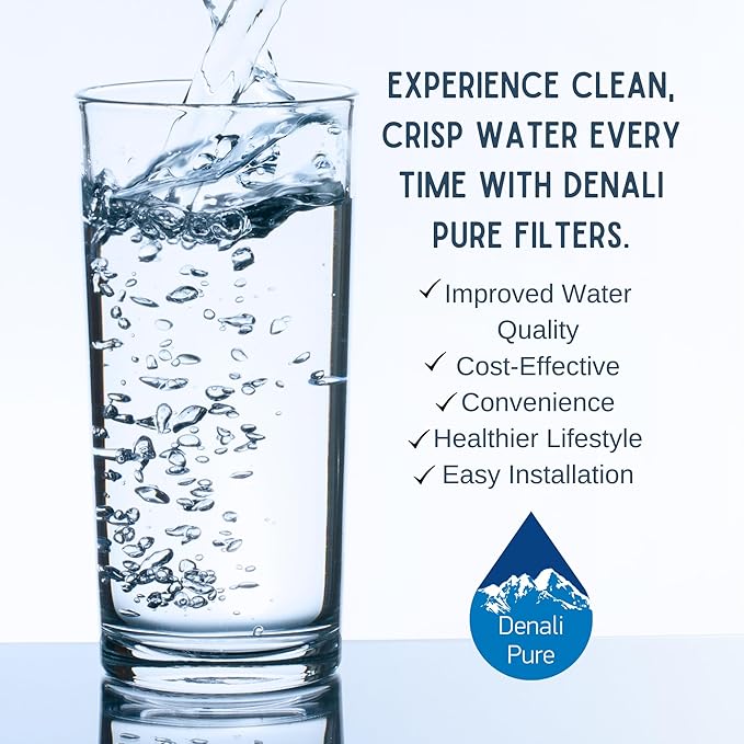 Replacement for Samsung RF263AERS Refrigerator Water Filter - Compatible with Samsung DA29-00003G, Samsung DA29-00003B, Samsung DA29-00003A Fridge Water Filter Cartridge - Denali Pure