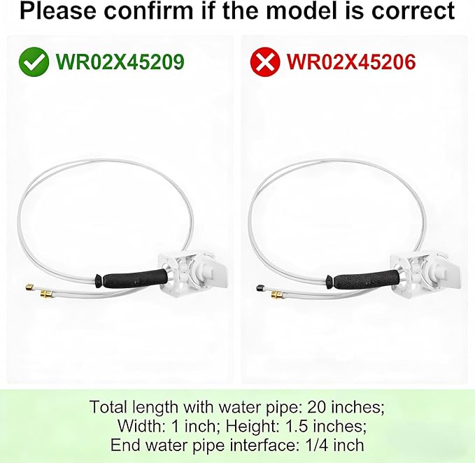 WR02X45209 Refrigerator Water Filter Manifold Compatible with GE Refrigerators Replaces WR17X20862, WR17X11920, WR17X22066, Connect the Water Pipe Inside the MWF Filter
