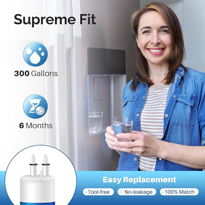 ICEPURE Refrigerator Water Filter Replacement for Everydrop Filter 3, EDR3RXD1, 4396841, 4396710, Kenmore® 46-9083, 46-9030, 9030, 9083, KAD3RXD1, WHR3RXD1, 1PACK