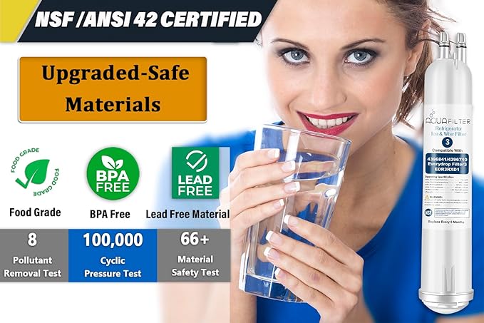 FILTER3 4396841 Refrigerator Water Filter Replacement Compatible with 4396841 4396710 EDR3RXD1 EDR3RXD1B Filter 3 P1WB2 P2RFWG2, 46-9030, Pur W10121145 W10121146 (3-PACK)