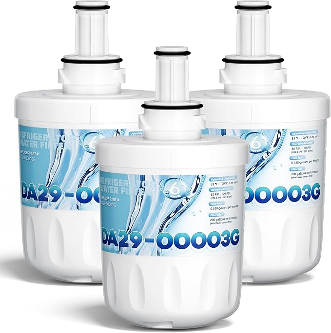 DA29-00003G Water Filter Replacement for Samsung DA29-00003B, DA29-00003A, Aqua-Pure Plus, HAFCU1, RFG237AARS, FMS-1, WSS-1, 3 Pack