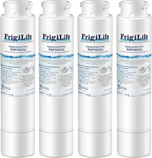 RWF5800A Refrigerator Water Filter Replacement for Frigidaire EPTWFU01 EWF02 Pure Source Ultra II, PureSource Ultra 2, SCWFTCTO, GP006, EPTWFUO1, MR022, JO22, BO022, TH-01, DE022, 1007 4PACK