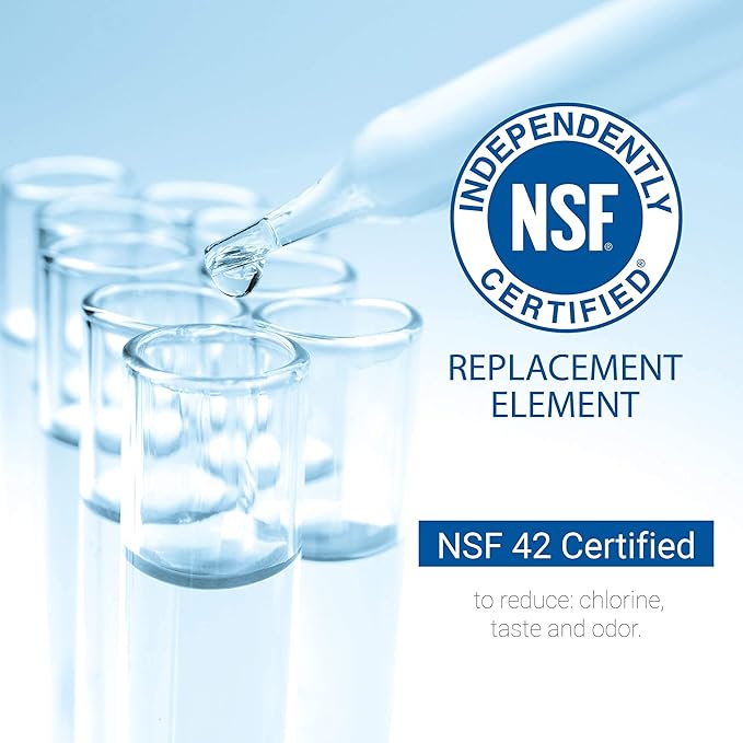 EcoAqua 4396508 Refrigerator Water Filter, Replacement for Everydrop® Filter 5, EDR5RXD1, Whirlpool® WF-NLC240V, 4396510, NLC240V, PNL240V, 4396508p, 4396547, 4392857, LC400V, 1-Pack