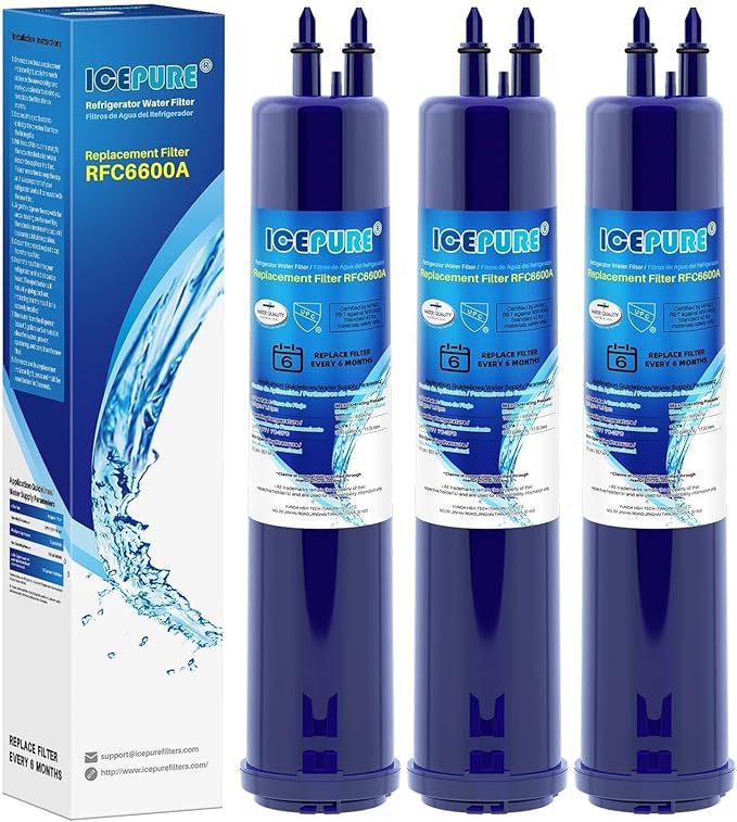 ICEPURE Replacement for 4396841, Everydrop® Filter 3, EDR3RXD1, 4396710, Kenmore® 9083, 9030, 46-9083, 46-9030, Refrigerator Water Filter, 3 PACK