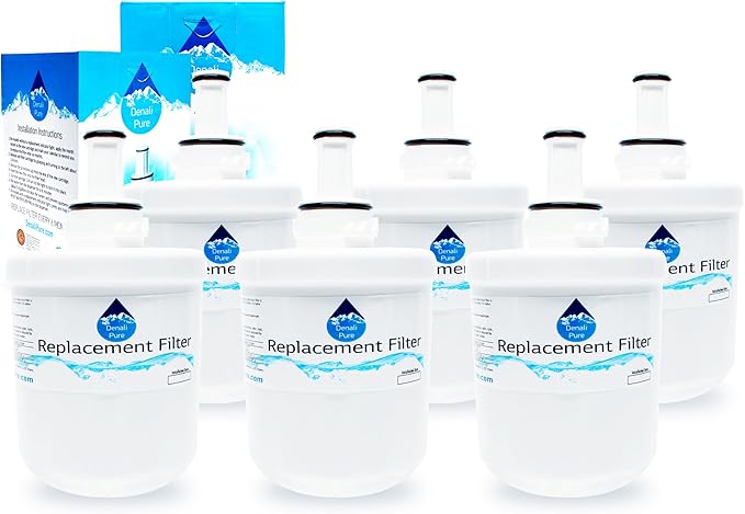 6-Pack Water Filter Replacement for Samsung RF267ABWP Refrigerator - Compatible with Samsung DA29-00003G, Samsung DA29-00003B, Samsung DA29-00003A Fridge Water Filter Cartridge