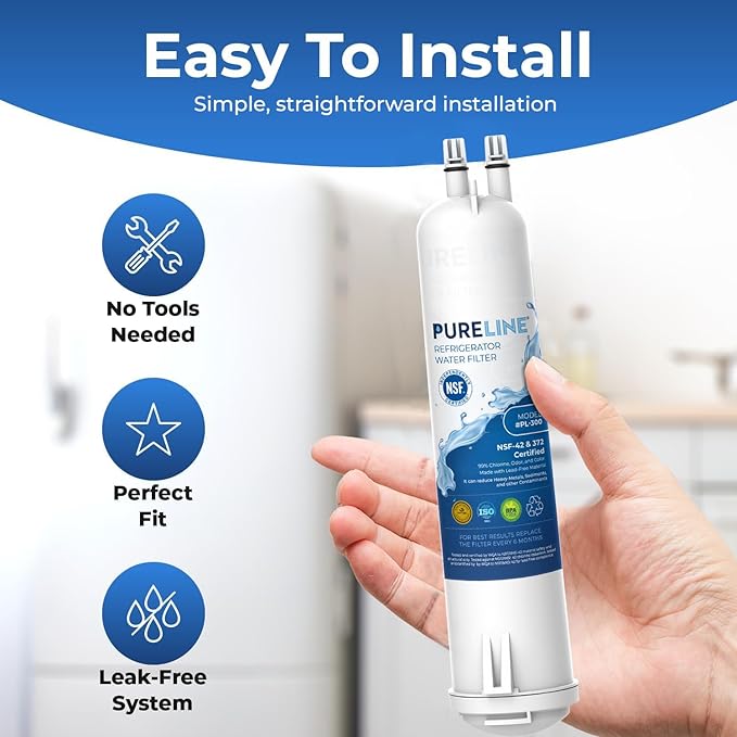 Pureline Replacement for Everydrop® Filter 3, EDR3RXD1, 4396710, 4396841 Water Filter, Kenmore® 46-9083, 46-9030 Refrigerator Water Filter (2 Pack)
