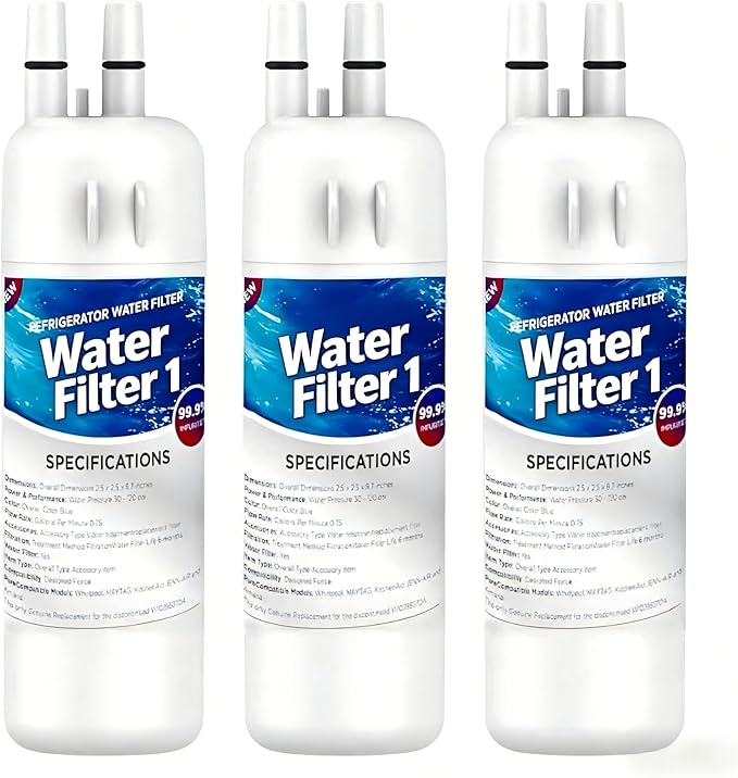 Replacement Compatible With W10295370A, Filter 1, EDR1RXD1, WHR1RXD1, P8RFWB2L, P8WB2L, P4RFWB, 46-9930, 46-9081 (3 Pack)