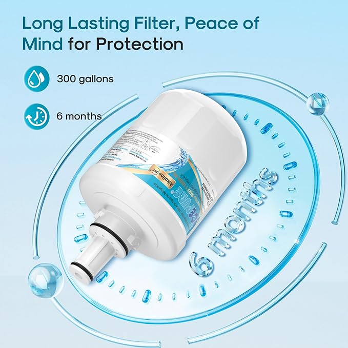 ICEPURE Alkaline DA29-00003G Refrigerator Water Filter Replacement for Samsung DA29-00003A, DA29-00003B, Aqua-Pure Plus, HAFCU1, FMS-1 WSS-1 WF289 RFG237AARS RS22HDHPNSR RSG257AARS, Enhances PH, 3Pack