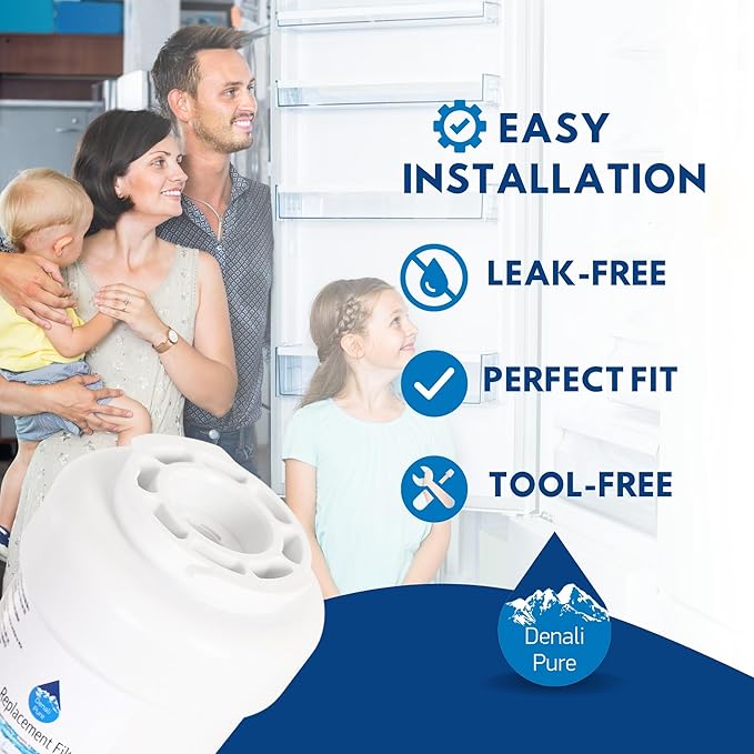 3-Pack Replacement for General Electric GSC23LSRCSS Refrigerator Water Filter - Compatible with General Electric MWF, MWFP Fridge Water Filter Cartridge