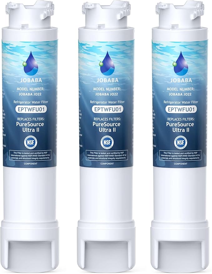EPTWFU01 Water Filter Replacement, Compatible with Frigidaire EPTWFU01, Pure Source Ultra II, EWF02, 3 Pack