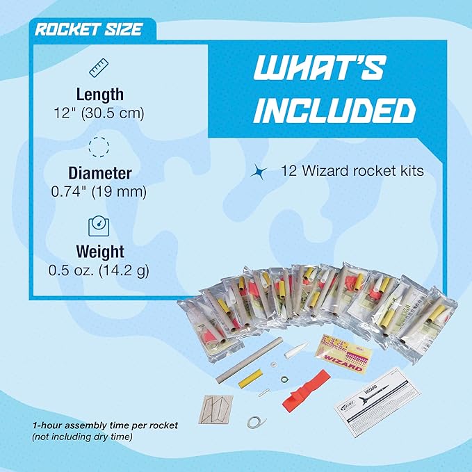 Estes Wizard Rocket Bulk Pack (Pack of 12)