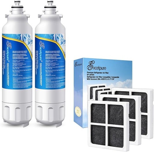 ADQ73613401 Replacement for LG LT800P, 2PACK and ICEPURE AF004 Refrigerator Air Filter Replacement for LG LT120F, 3PACK