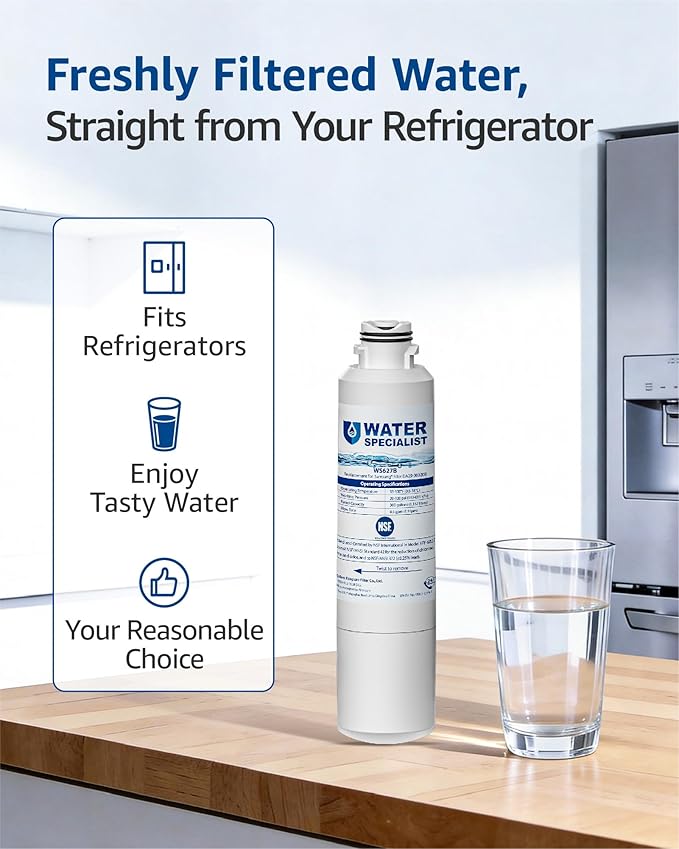 Waterspecialist DA29-00020B Samsung® Water Filter for Refrigerators, Replacement for Samsung® Water Filter DA29-00020B, HAF-CIN, RS25J500DSR, RF28HMEDBSR, HAF-CIN/EXP, RF4287HARS, RF28HFEDBSR, 3 Pack