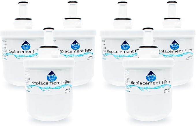 6-Pack Replacement for Samsung RFG297AABP Refrigerator Water Filter - Compatible with Samsung DA29-00003G, Samsung DA29-00003B, Samsung DA29-00003A Fridge Water Filter Cartridge