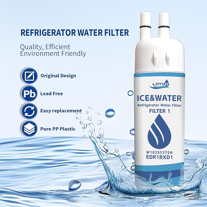 EDR1RXD1 water filter replacement, for Whirlpool W10295370A Everydrop Filter 1 Kenmore 46-9930,46-9081 Compatible with DR1RXD1B, KAD1RXD1,WHR1RXD1, P4RFKB2, P8RFWB2L, 9930,9930P (3)