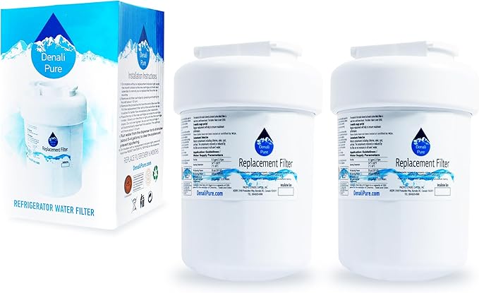2-Pack Replacement for General Electric GSH25JSXLSS Refrigerator Water Filter - Compatible with General Electric MWF, MWFP Fridge Water Filter Cartridge