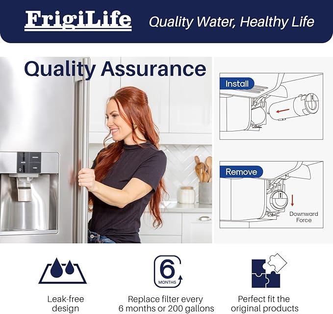 RWF6700A Refrigerator Water Filter Replacement for EDR1RXD1, Everydrop® Filter 1, W10295370A, W10295370, 46-9081, 46-9930, EDR1RXD1B, P4RFWB, P8RFWB2L, WHR1RXD1, KAD1RXD1, WD-F38, 3Pack