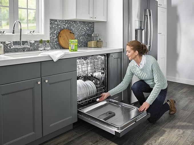 everydrop by Whirlpool Ice and Water Refrigerator Filter 4, EDR4RXD1, Single-Pack & Affresh Dishwasher Cleaner, Helps Remove Limescale and Odor-Causing Residue, 6 Tablets