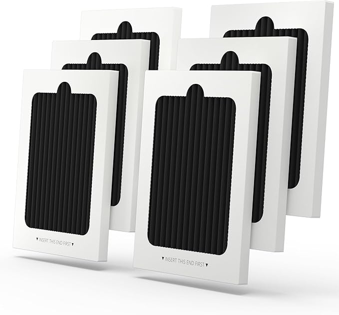 6 Pack Upgrade Refrigerator Air Filter Replacement Compatible with Frigi-daire PAULTRA Pure Air Ultra and Elec-trolux EAFCBF Fridge Fit for 242061001 242047801 242047804 241754001