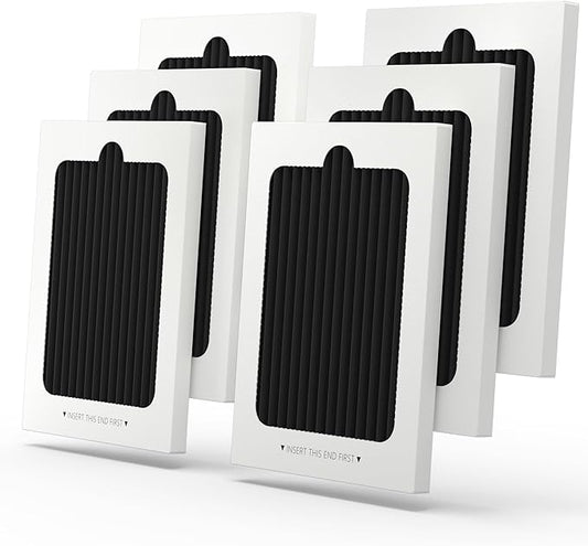 6 Pack Upgrade Refrigerator Air Filter Replacement Compatible with Frigi-daire PAULTRA Pure Air Ultra and Elec-trolux EAFCBF Fridge Fit for 242061001 242047801 242047804 241754001