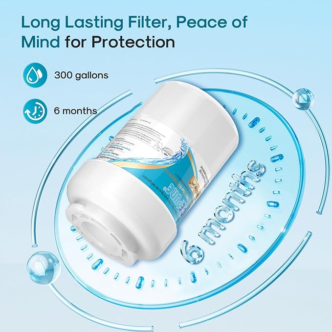 ICEPURE Alkaline RWF0600A-AL Refrigerator Water Filter Replacement for GE MWF, MWFA, MWFINT, MWFP, GWF, 46-9991, Kenmore® 9991, WFC1201, GSE25GSHECSS, GSH25JSDDSS, GSHS6LGBBHSS, Enhances PH, 4Pack