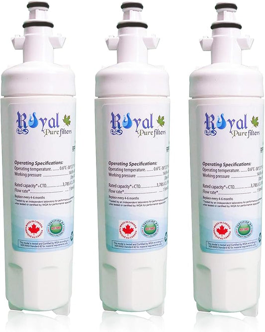 Royal Pure Filters RPF-LT700P Compatible Refrigerator Water Filter for LG LT700-P, 46-9690,ADQ36006102,EFF-6032A,PH21410,Made in USA,3 Pack