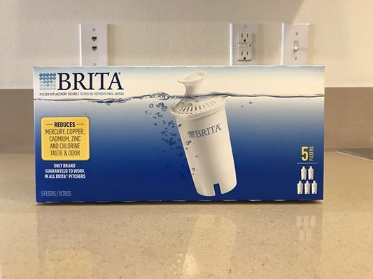 Brita Standard Water Filter, Standard Replacement Filters for Pitchers and Dispensers, BPA Free - 5 Count