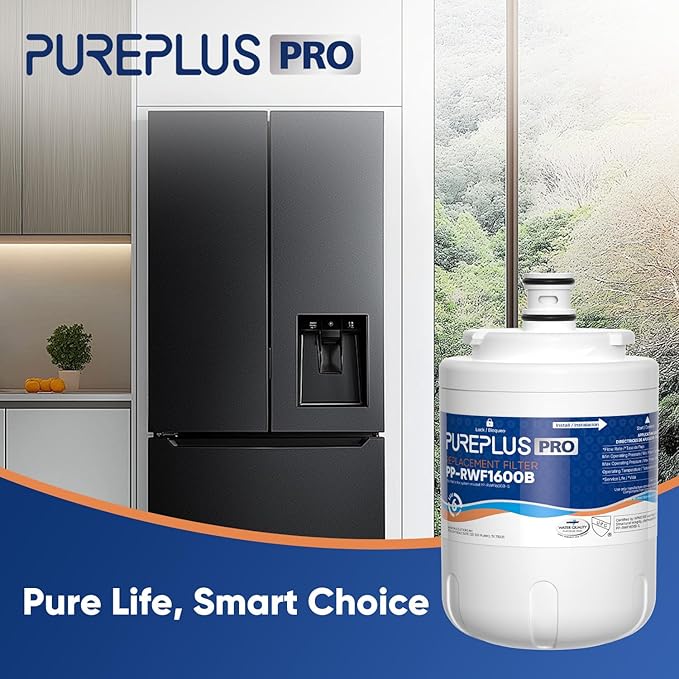 PUREPLUS UKF7003 NSF 53&42 Certified Replacement for Maytag UKF7002AXX, UKF7003AXX, Everydrop Filter 7, EDR7D1, UKF7002, UKF7001AXX, UKF6001AXX, UKF5001AXX, UKF7003T, Refrigerator Water Filter, 3PACK