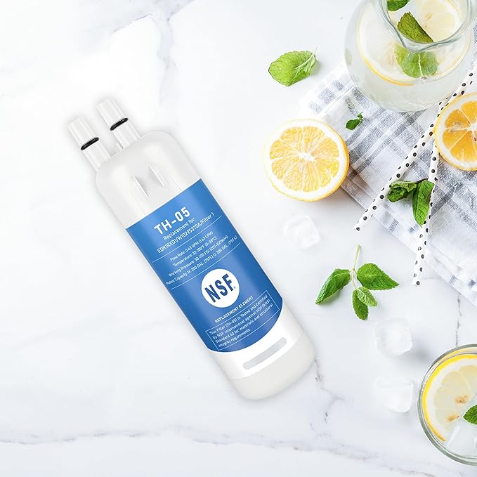 TEEHAY EDR1RXD1 Water Filter 1 Replacement, Compatible with Whirlpool WRS315SDHZ, WRS571CIHZ, WRS555SIHZ, WRS325SDHZ, WRF560SEHZ, WRS588FIHZ, WRS571CIDM, WSF26C3EXF, WRF560SEHW, WRF560SEHV, 4 Pack
